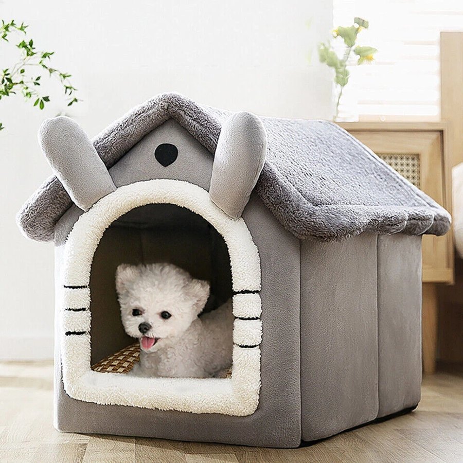 宠物冰屋窝 抓绒金字塔猫狗窝 可水洗保暖